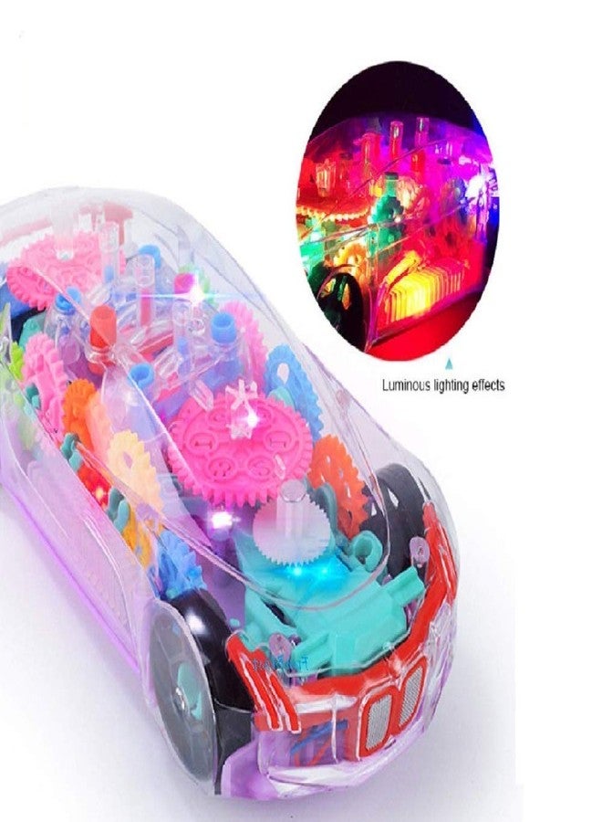IVAR 360 Degree Rotating Transparent Concept Racing Car with 3D Flashing Led Light Music for Kids - Image 3